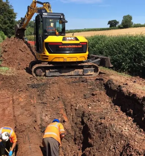 Severn Trent Water Severn Trent burst pipe Epperstone Nottinghamshire