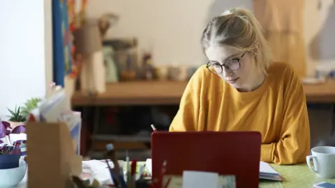 Getty Images student at laptop