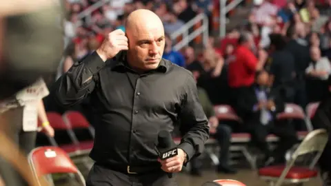 Getty Images Joe Rogan at a UFC fight