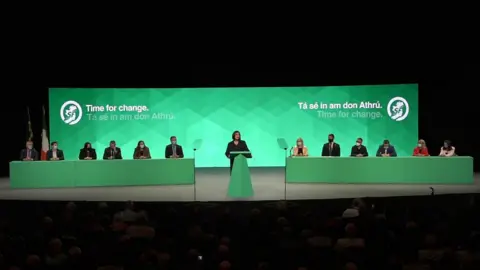 Mary Lou McDonald addresses the Sinn Féin Ard Fheis