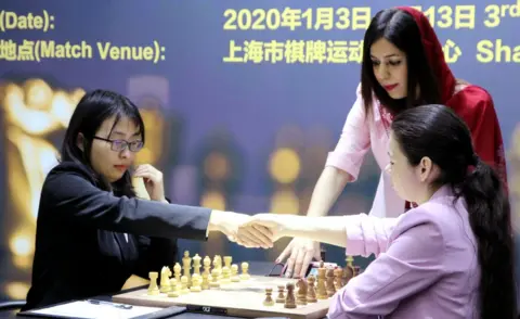 FIDE Shohreh Bayat officiating in Shanghai