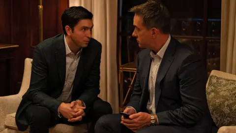 HBO Nicholas Braun and Matthew Macfadyen in Succession