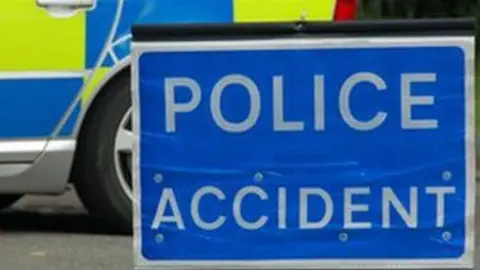 police accident sign