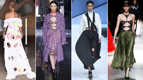 Getty Images L-R: Lula Laora, Burberry, Comunque Yang, Christopher Kane