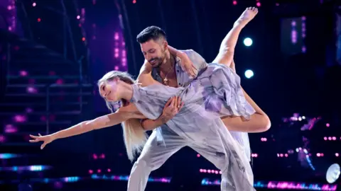 PA Media Rose Ayling-Ellis and Giovanni Pernice during the dress run for the final of Strictly Come Dancing 2021