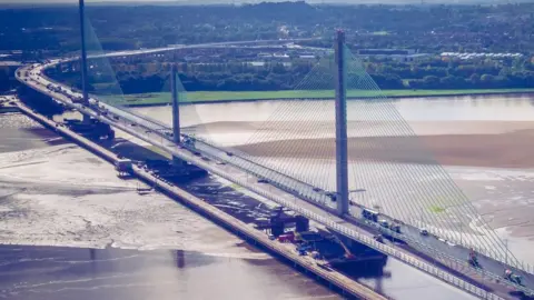 Mersey Gateway Project aerial shot
