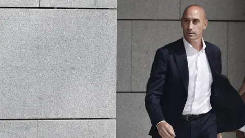 EPA Luis Rubiales leaves the National Court in Madrid, Spain, 15 September 2023.