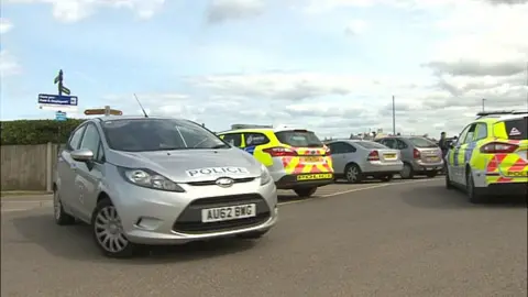 Police cars in Cromer