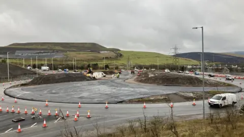 Roundabout at Dowlais top