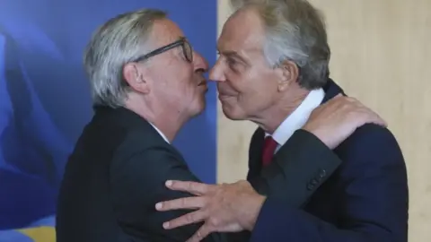 EPA Jean-Claude Juncker and Tony Blair