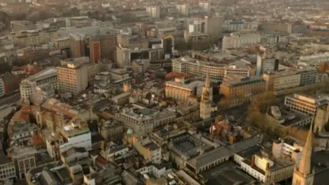 BBC Aerial view of Bristol