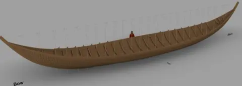 The Sutton Hoo Ship's Company Computer generated model of ship