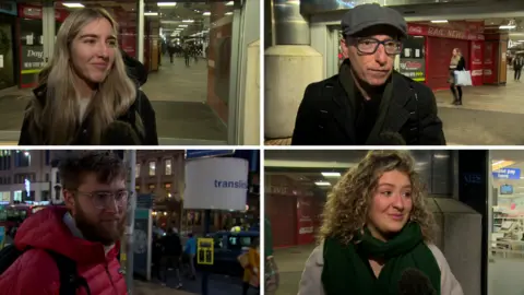 Commuters at Great Victoria Street Station in Belfast