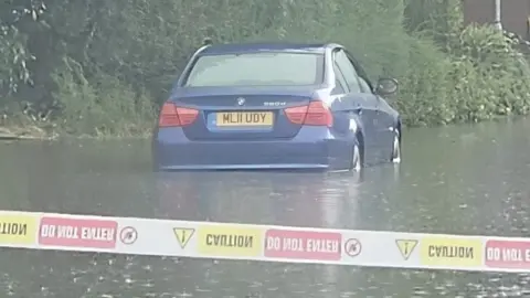 Mark Newcombe Flooding in Fleckney, Leicestershire