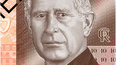 Bank of England Prototype image of King Charles on £10 note