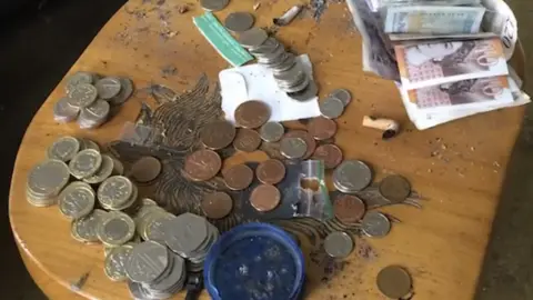 Police handout Money on table