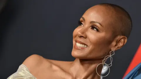 Getty Images Jada Pinkett Smith shaved her head to deal with alopecia