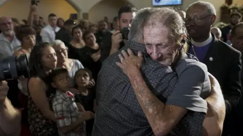 Getty Images Antonio basco greets an well-wishers