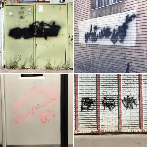 Supplied Examples of anti-regime graffiti in Tehran