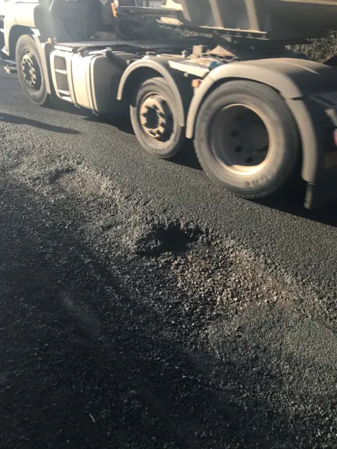 Antony Maybury Pothole near lorry