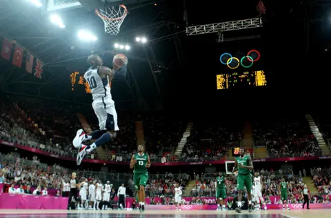 Christian Petersen / Getty Images Kobe Bryant slam dunks against Nigeria at the London 2012 Olympic Games