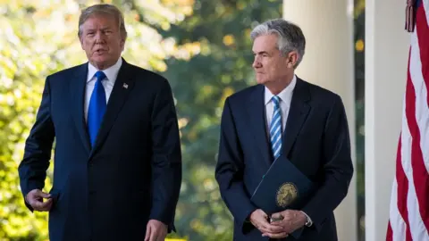 Getty Images Jerome Powell and President Trump