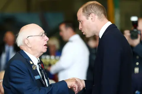 PA Veteran Lancaster pilot Rusty Waughman meeting Prince William