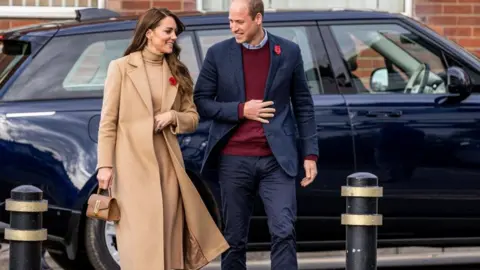 MOD The Prince and Princess of Wales arrive for a visit to The Street, in Scarborough