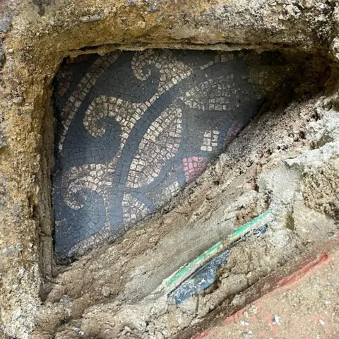 Martin Leatherdale/Lion Walk Mosaic found under Red Lion Yard, Colchester