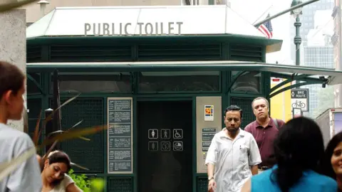 Getty Images A public toilet in New York City