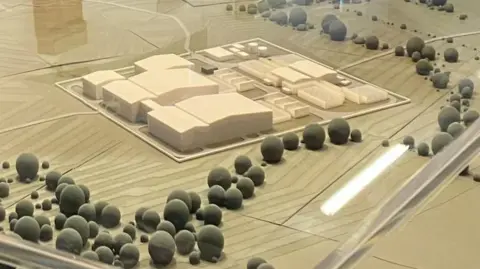 A 3D model of the proposed plans