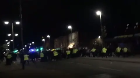 Majid Freeman Police and public on streets in Leicester on 18 September