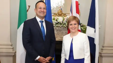 PA First Minister Nicola Sturgeon and Taoiseach Leo Varadkar