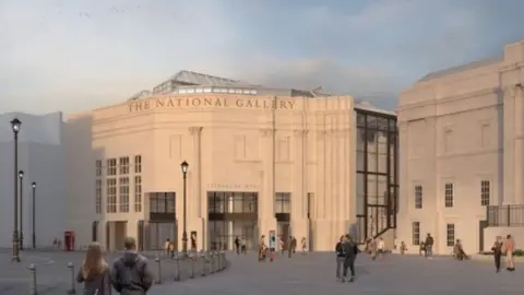 Westminster City Council CGI of Sainsbury wing of National gallery