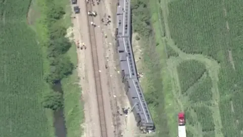 Reuters Image shows derailed train
