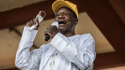 AFP Alpha Condé, pictured in 2020