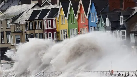 Waves crashing