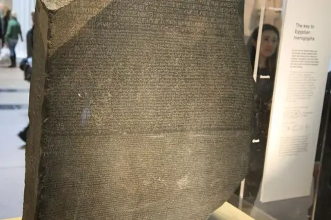 AFP The Rosetta Stone on display at the British Museum in Bloomsbury on October 14, 2016 in London