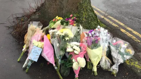 flowers near crime scene