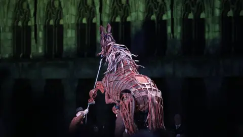 Getty Images A specially written scene by War Horse author Michael Morpurgo was performed