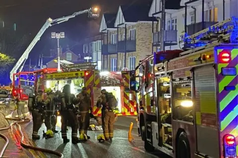 Essex Fire and Rescue Service Fire at a commercial premises in Loughton