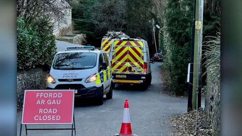 Police at scene of a crash