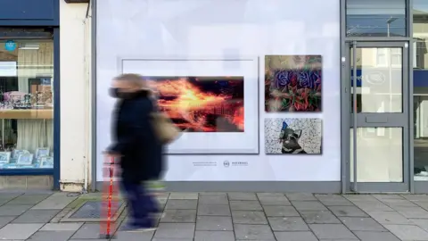 Jamie Hall, Stylize Graphics Art in shop windows in Haverhill