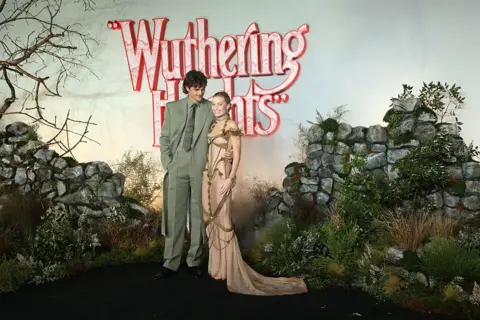 Jacob Elordi and Margot Robbie at the UK premiere of Wuthering Heights
