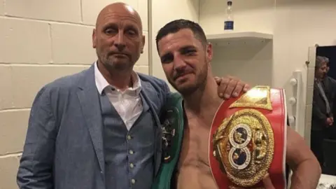 Tommy Coyle Chris Coyle pictured with son Tommy