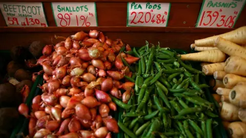 Getty Images Fruit and veg is displayed with both metric and imperial measures in a Glasgow grocers