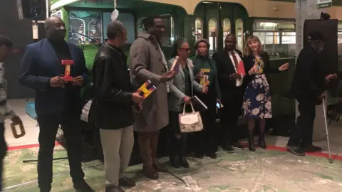 BBC People attending the bus boycott event