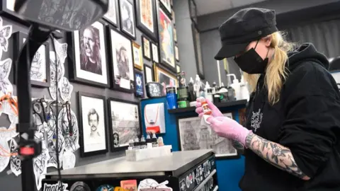 PACEMAKER Staff at Sailor's Grave, Tattoo Studio in Belfast are busy preparing their premises for reopening