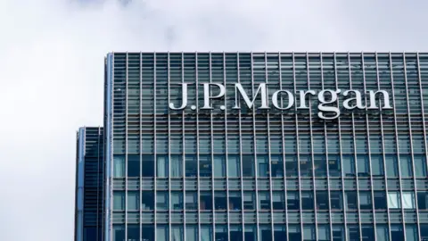 JP Morgan offices in Canary Wharf, London