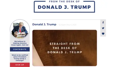 Donald Trump From the desk of Donald J Trump website